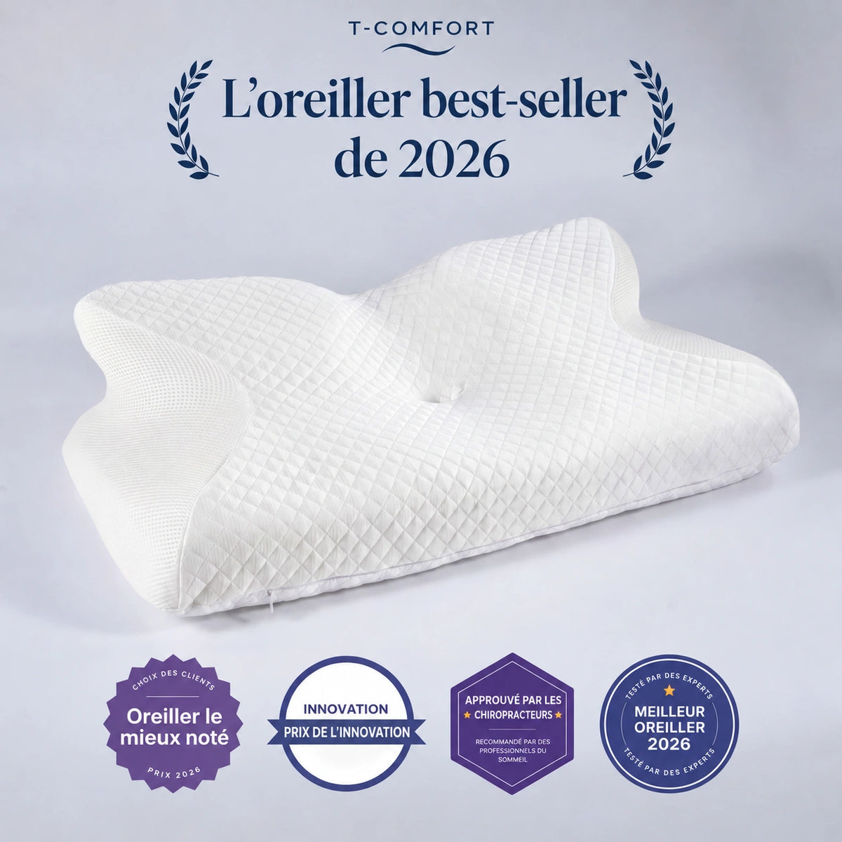 Oreiller Cervical Ergonomique T-Comfort™
