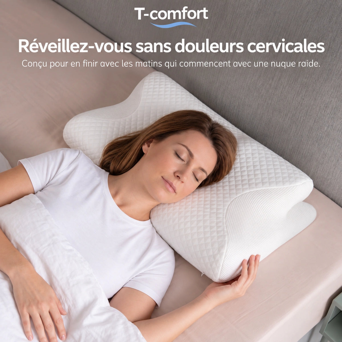 Oreiller Cervical Ergonomique T-Comfort™