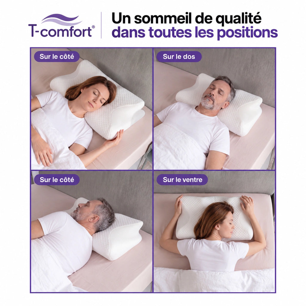 Oreiller Cervical Ergonomique T-Comfort™