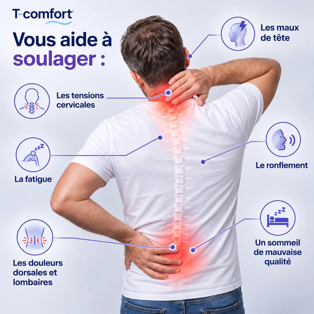 Oreiller Cervical Ergonomique T-Comfort™